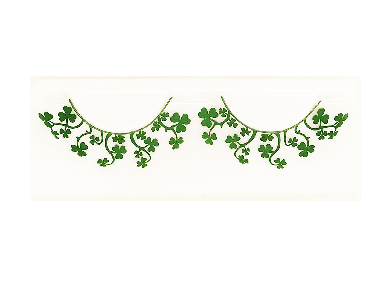 Green Lashes Shamrock 3D Clover Leaves Leprechauns For St. Patrick's Day Masquerade Halloween Costume Eyelashes 1 Pair