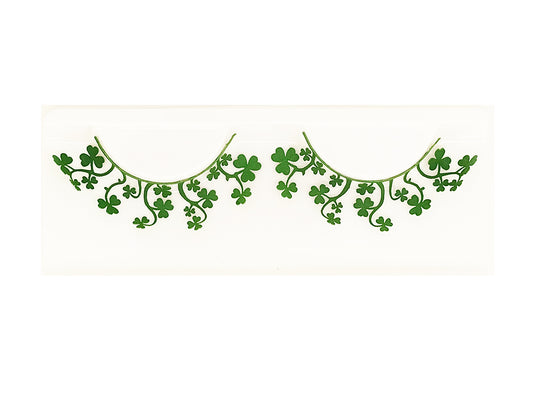 Green Lashes Shamrock 3D Clover Leaves Leprechauns For St. Patrick's Day Masquerade Halloween Costume Eyelashes 1 Pair